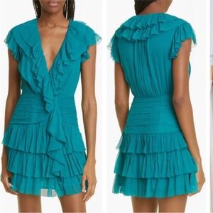 Ulla Johnson Zina Silk Mini Dress in Montego